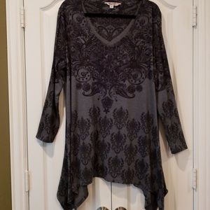 Joe Browns Black and Gray Tunic, 2X